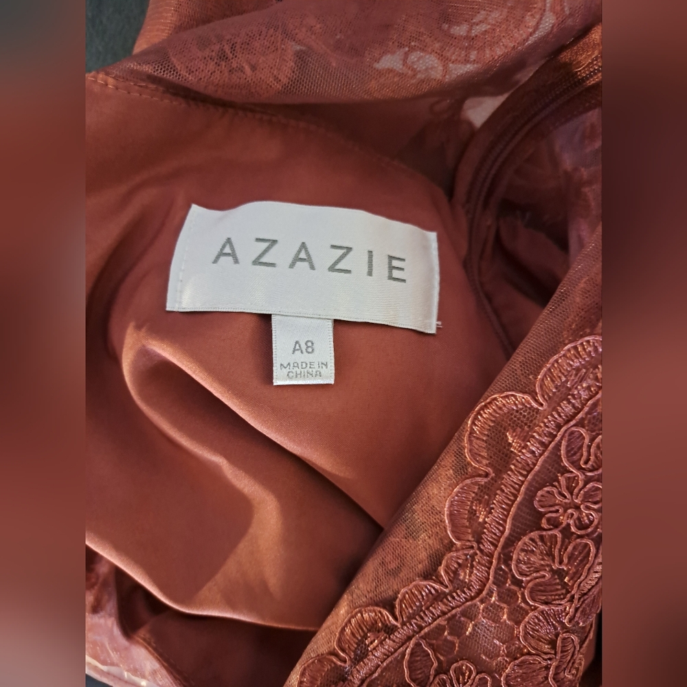 Azazie NWT size 8 desert rose dress - Picture 6 of 11